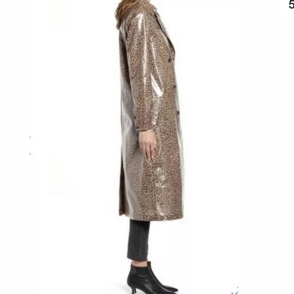 Something navy waterproof leopard trench med - Picture 2 of 5
